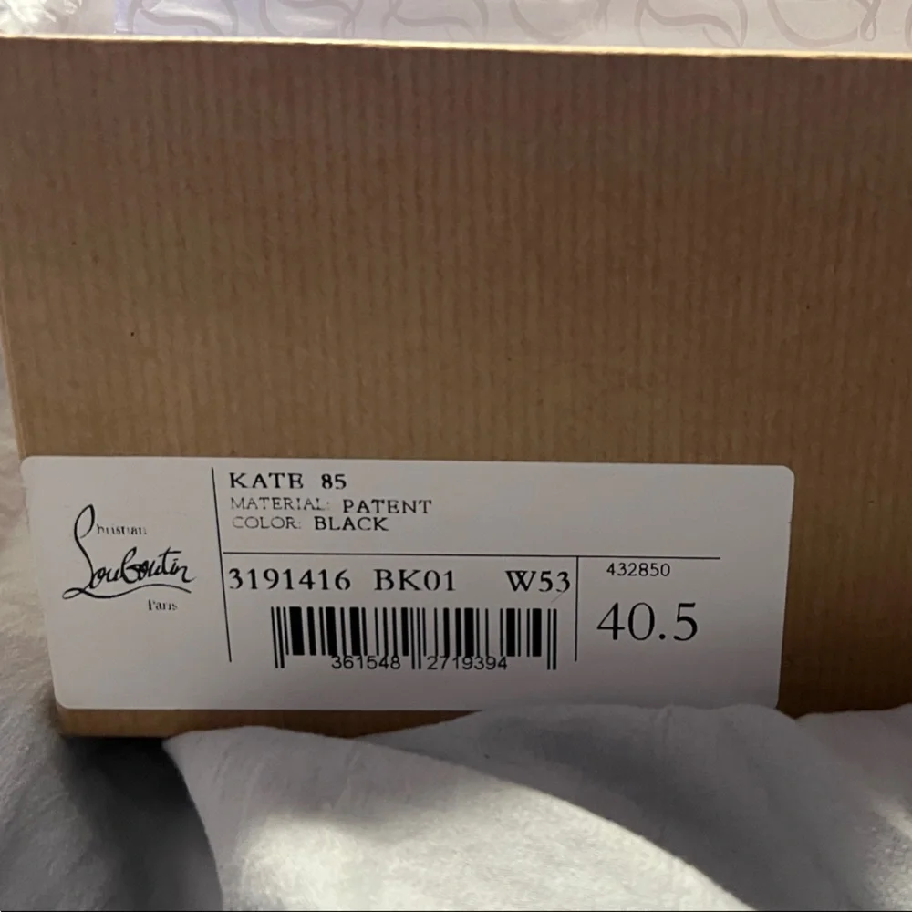 Christian Louboutin Black Heels Kate 85mm Patent Leather - Picture 2 of 6